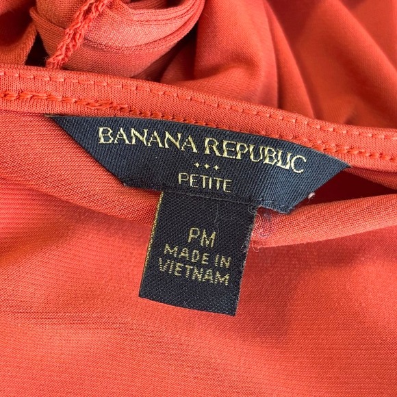 Banana Republic Petite Coral Jersey Knit Wrap Dress 3/4 Sleeve - Picture 6 of 9